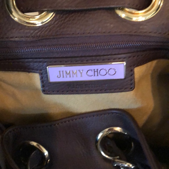 Authentic brown leather Jimmy Choo handbag